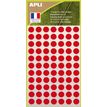 Apli Agipa - 462 Pastilles adhésives recyclées - rouge - diamètre 8 mm - réf 101779