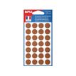 Apli Agipa - 168 Pastilles adhésives - marron - diamètre 15 mm - réf 102222
