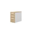 3483601103269-Caisson bout de bureau CONNEXION (vendu sans top) - Profondeur 60 cm - 3 tiroirs - Chêne/blanc--0