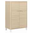 Rangement mi-haut ABSOLU - L81 x H118 x P45 - 2 portes - Chêne structuré