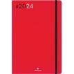 Agenda Flex - 1 semaine sur 2 pages - 17 x 24,5 cm - rouge - Oberthur