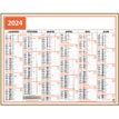 Calendrier Classique - 6 mois par face - 40,5 x 55 cm - Oberthur