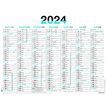 3664447154770-Calendrier Fluo - 7 mois par face - 32 x 42 cm - bleu - Oberthur--0