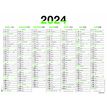 3664447154794-Calendrier Fluo - 7 mois par face - 43 x 55 cm - vert - Oberthur--0