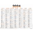 Calendrier Fluo - 7 mois par face - 43 x 55 cm - orange - Oberthur