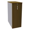 Caisson TOWER - L44 x H114 x P80 cm - 3 tablettes + 1 support DS réglable - structure alu - dessus et façade imitation noyer
