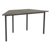 3253310199958-Table de réunion trapèze - 140 x 70 cm - Pieds carrés anthracite - imitation chêne gris--0