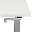 3617350004601-Bureau AXEL assis/debout - réglage par manivelle - L140 x P80 cm - plateau imitation chêne clair - pi--1