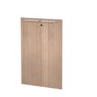 Jeu de 2 portes pleines - pour bibliothèque 3 étagères FLORA - L80 x H115,4 cm - imitation merisier arabis