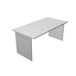 Bureau droit Trend - L120 - Pieds panneaux - plateau gris