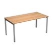 Bureau droit Trend - L120 - pieds arches - plateau imitation hêtre