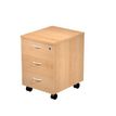 7331910008057-Caisson mobile Trend - L43xP52xH59,5 cm - 3 tiroirs avec serrure - imitation hêtre--0