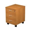 Caisson mobile Trend - L41,8xP52xH59,5 cm - monté - 3 tiroirs avec serrure - imitation aulne