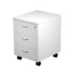 Caisson mobile Trend - L41,8xP52xH59,5 cm - monté - 2 tiroirs dont 1 DS - blanc