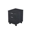 Caisson mobile Trend - L41,8xP52xH59,5 cm - monté - 2 tiroirs dont 1 DS - imitation frêne noir