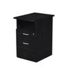 7331910007319-Caisson hauteur bureau Trend - L43xP60xH72 cm - 2 tiroirs dont 1 DS + 1 niche - imitation frêne noir--0