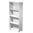 7331920002069-Bibliothèque haute Trend - L80xP35xH180 cm - 3 étagères - gris--0