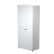 0404052257755-Bibliothèque haute Trend - L80xP44xH180 cm - 2 portes en mélaminé avec serrure - gris--0