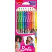 3154148622079-Maped Licence Barbie - 12 Crayons de couleur en pochette carton--0
