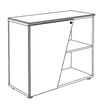 3253310544437-Armoire basse KHEOPS  - porte à gauche - structure carbone - finition imitation noyer--1