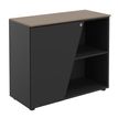 3253310544437-Armoire basse KHEOPS  - porte à gauche - structure carbone - finition imitation noyer--0