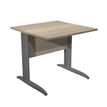 Bureau droit Trend - L80 - Pieds métals - plateau imitation chêne canadien - pied anthracite