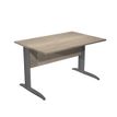 Bureau droit Trend - L120 - Pieds métals - plateau imitation chêne canadien - pied anthracite
