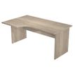 Bureau compact Trend - L160 cm - retour à gauche - pieds panneaux - plateau imitation chêne canadien