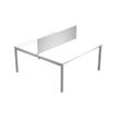 Bureau bench Trend - L120 - sans panneau de séparation - plateau blanc