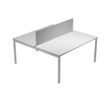 Bureau bench Trend - L120 - sans panneau de séparation - plateau gris