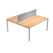 Bureau bench Trend - L120 - sans panneau de séparation - plateau imitation hêtre