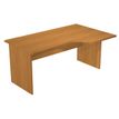 0404052256857-Bureau compact Trend - L160 cm - retour à droite - pieds panneaux - plateau imitation aulne - (pied de renfort obligatoire à rajou--0