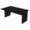0404052257526-Bureau compact Trend - L160 cm - retour à gauche - pieds panneaux - plateau imitation frêne noir--0