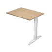Retour direct pour Bureau Trend pieds métal - L80 - plateau imitation chêne - pieds alu