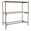 3253310546899-Table Coworking ELKI - L180 - plateau imitation chene clair - pied carbone--0