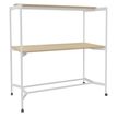 Table Coworking ELKI - L180 - plateau imitation chene clair - pied blanc