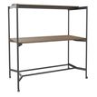 Table Coworking ELKI - L180 - plateau imitation noyer - pied carbone