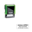 0092399431152-Tampon personnalisé avec 3 lignes - zone d'impression 38 x 14 mm - Trodat Printy 4911 vert--1