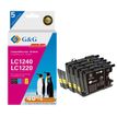 Cartouche compatible Brother LC1240 - Pack de 4 - noir, cyan, magenta, jaune - G&G