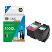 Cartouche compatible HP 300XL - Pack de 2 - noir, cyan, magenta, jaune - G&G