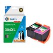 Cartouche compatible HP 304XL - Pack de 2 - noir, cyan, magenta, jaune - G&G