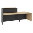 0404052435894-Banque d'accueil OLA - Ensemble composé d'un module haut + un module PMR et d'une tablette chêne clair - L222,5 cm - carbon--1
