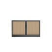 3700339996094-Réhausse pour armoire à rideaux metalliques -  L120 x H43 x P43cm - corps anthracite/rideau chêne--0