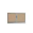 3700339996131-Réhausse pour armoire à rideaux metalliques -  L120 x H43 x P43cm - corps alu/rideau  chene--1