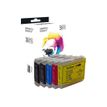 Cartouche compatible Brother LC1000/LC970 - pack de 4 - noir, cyan, magenta, jaune - Switch 