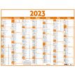 3664447135977-Oberthur Classique - Calendrier 7 mois par face - 43 x 55 cm - orange-P_405120440_1-0