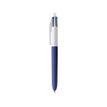 BIC 4 Couleurs WOOD - Stylo à bille 4 couleurs - corps bleu
