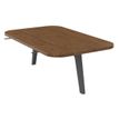 Table d'extension ou intermédiare ILO - L67xP114 cm - pieds carbone - structure noyer