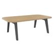 Table basse ILO - L114xP67xH39 cm - pieds carbone - finition chêne clair
