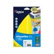 Apli Agipa - Etui A5 - 120 Étiquettes jaunes multi-usages - 32 x 70 mm - réf 114351